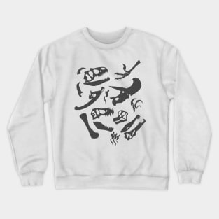Dinosaur Bones (Gray) Crewneck Sweatshirt